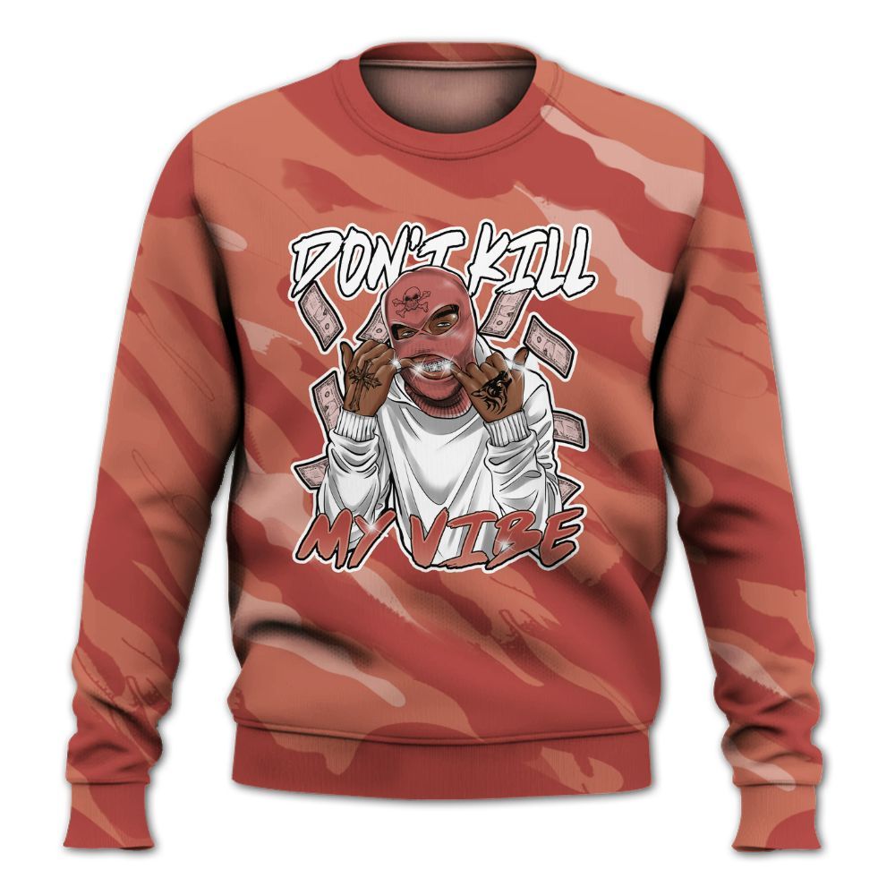 Sweatshirt To Match Dune Red 13s - Vibe.Unique Colored All Over Print