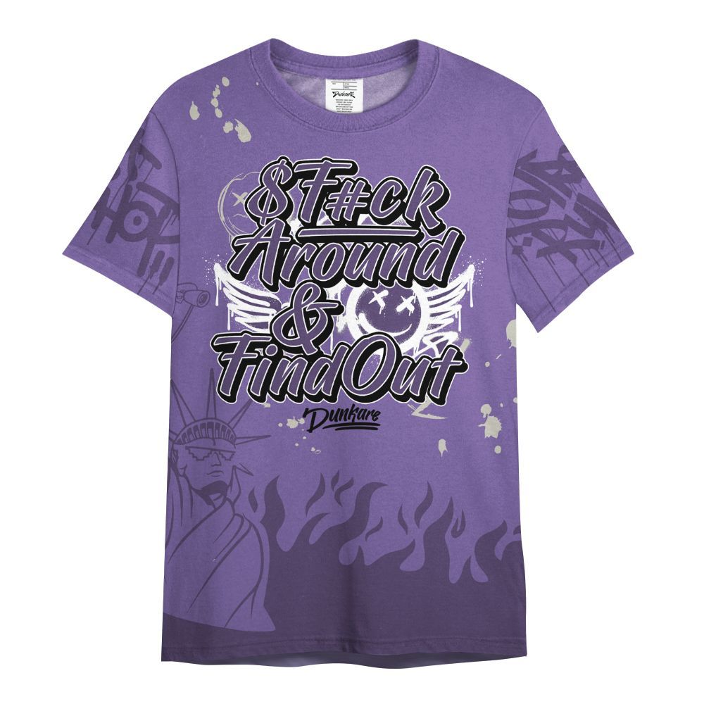 Shirt To Match Dunk Low Black Raspberry - Graphic Fck Around Find Out All Over Print