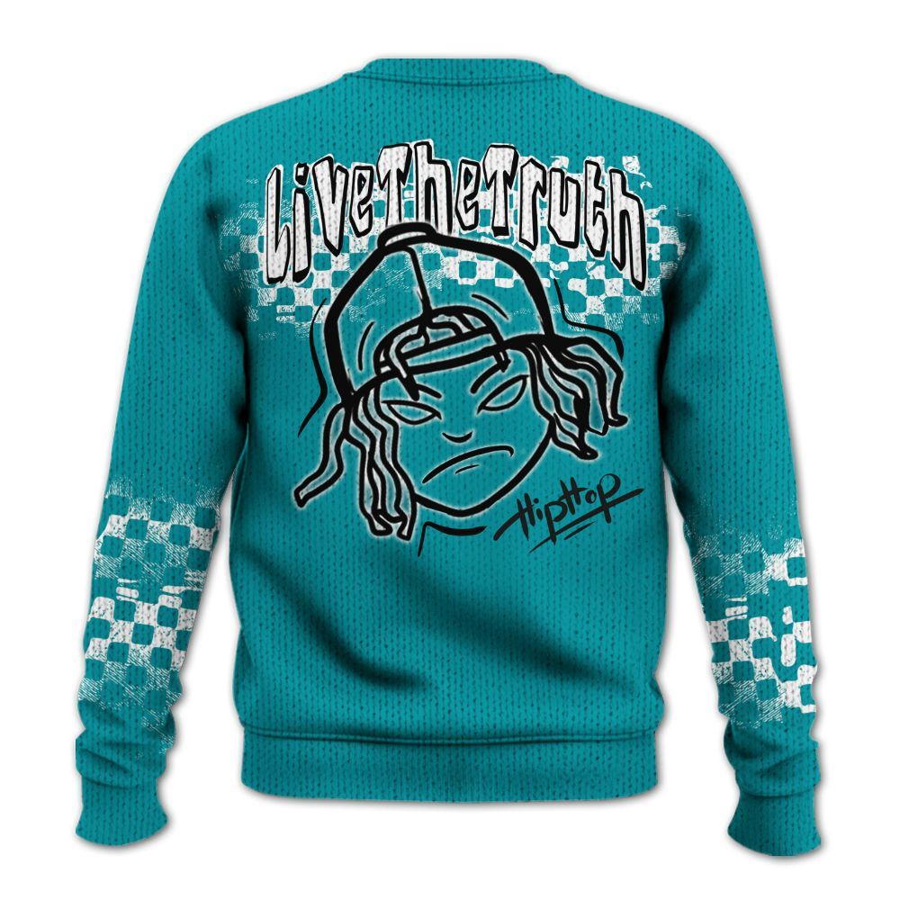 Knitted Sweater To Match Air Griffey Max Aquamarine 1s - Feel Life Street Style