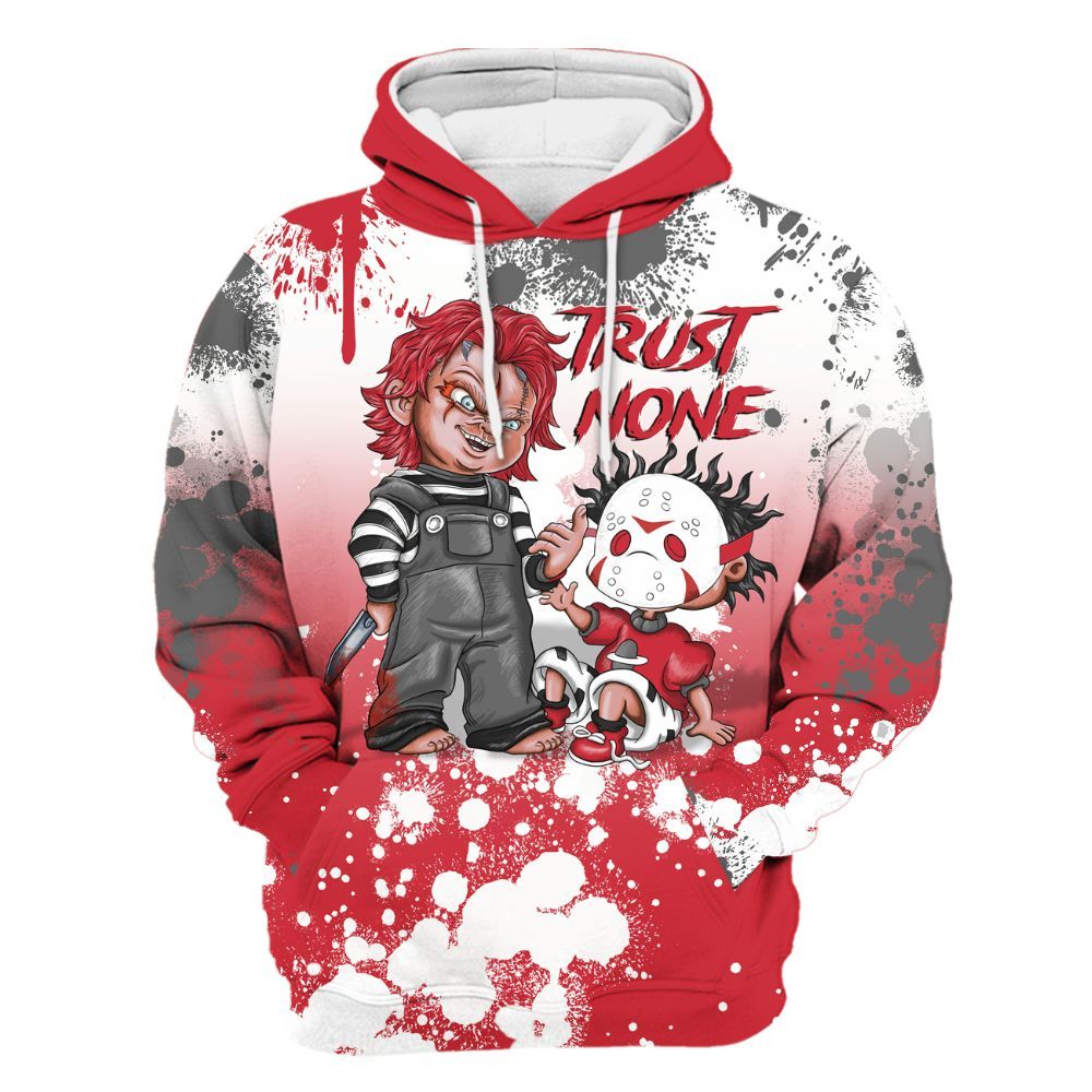 Hoodie To Match Bunny 2025 8s - Trust No One Scary All Over Print