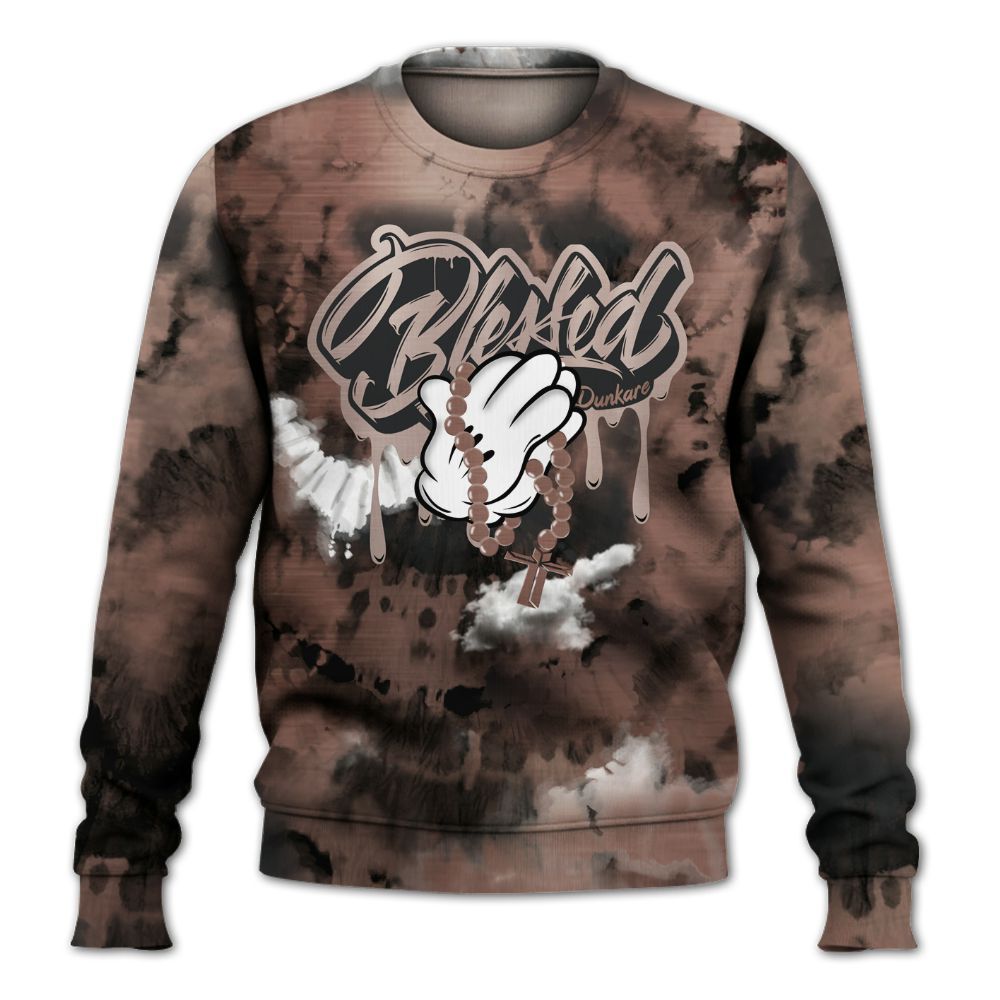 Sweatshirt To Match KD 4 Christmas - God Blessed Tie Dye All Over Print