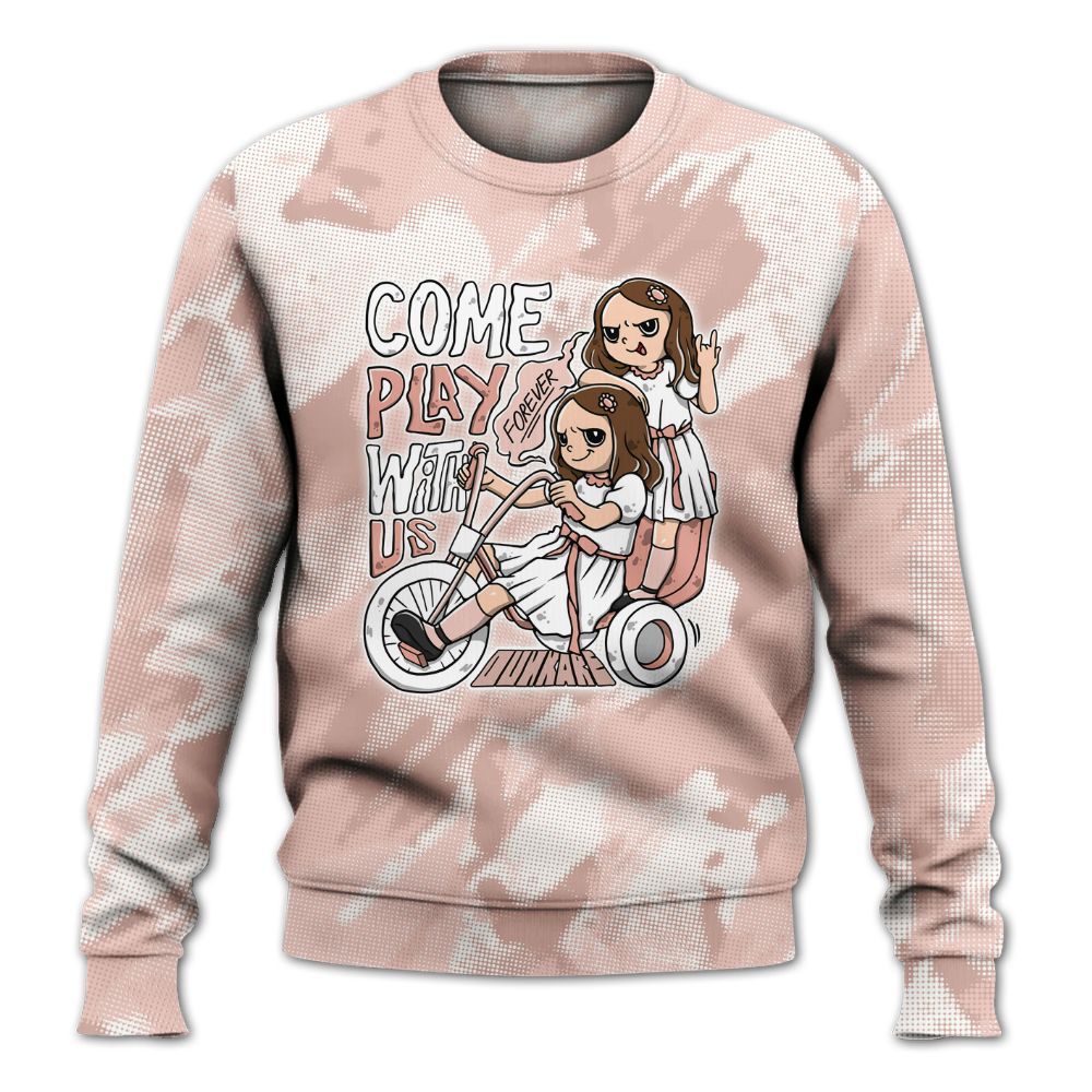 Sweatshirt To Match Low Legend Pink 11s - Come Hangout Halloween Abstract Halftone All Over Print