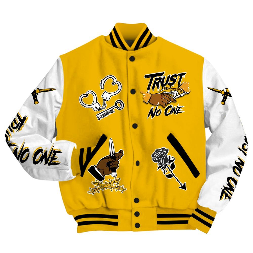 Varsity Jacket To Match Del Sol 13s - Trust No One Dripping All Over Print