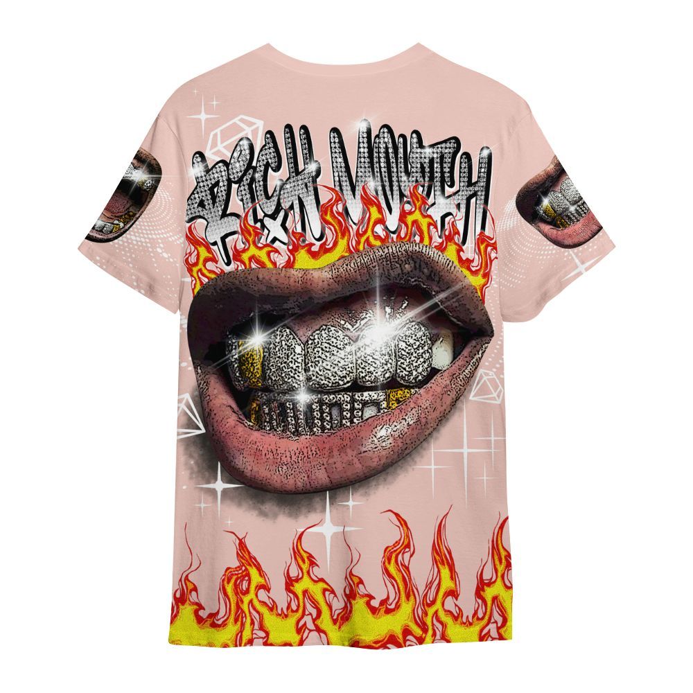 Shirt To Match Low Legend Pink 11s - Rich Mouth Fire Rap Retro 90s All Over Print