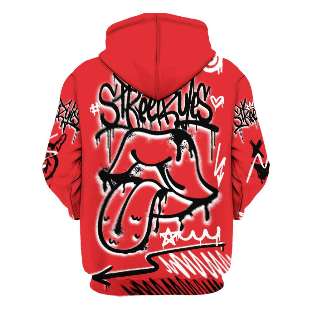 Hoodie To Match Chile Red 9s - Break Rules Streetwear All Over Print