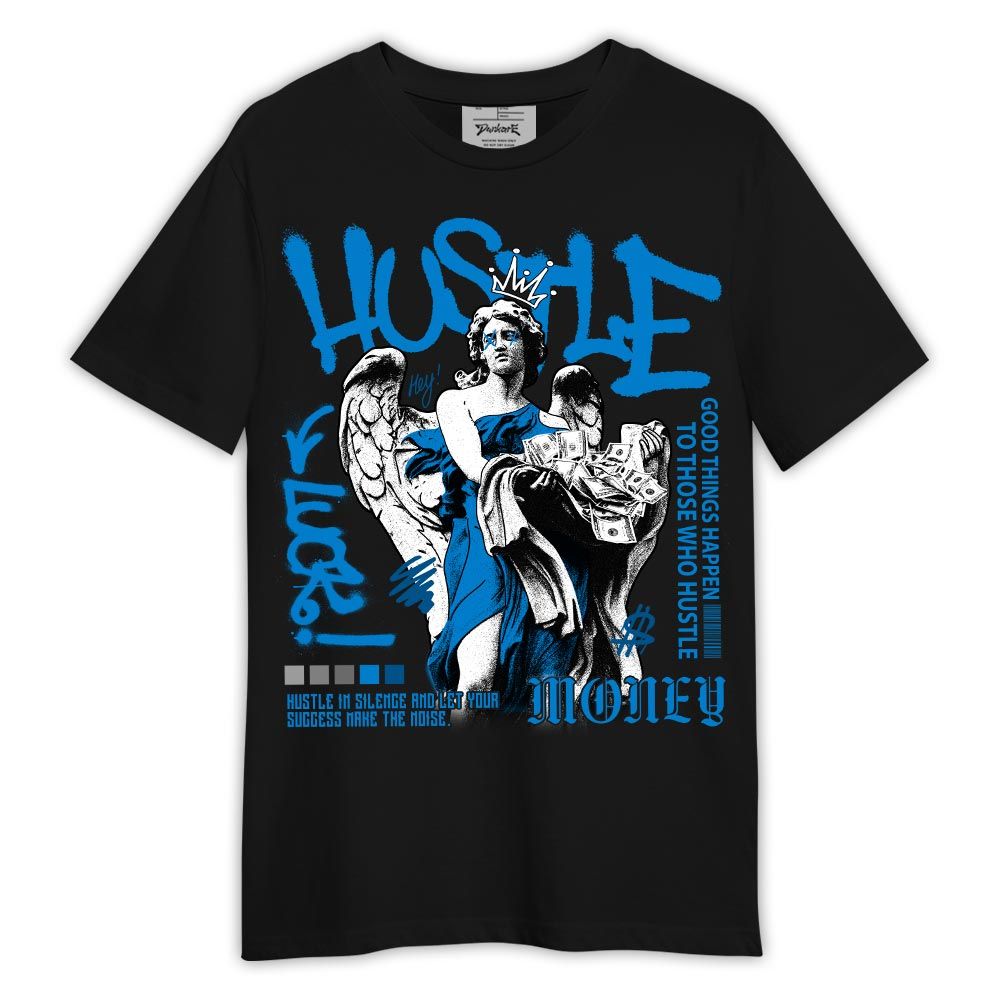 Shirt To Match Industrial Blue 4s - Lucky Money Retro Shirt Military Blue 4s Outfit