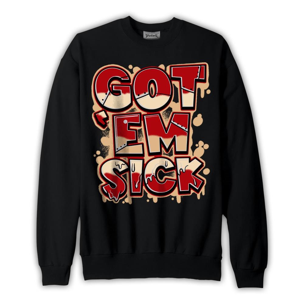 Sweatshirt To match Dunk Low Strawberry Waffle Sweatshirt - Gotten 'Em Sick Graphic Graphic