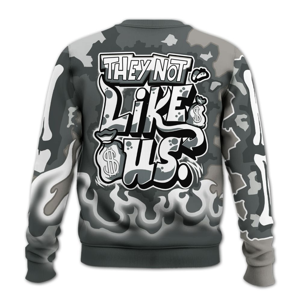 Sweatshirt To Match Cool Grey 9s - Dislike Us Graphic Burning Custom Name All Over Print