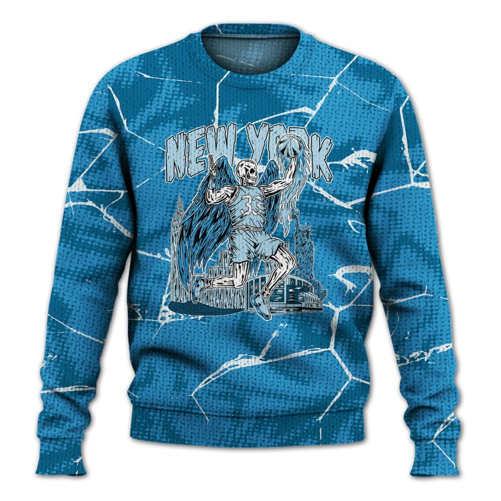 Knitted Sweater To Match Powder Blue 9s - Ewing Era Skeleton Crack