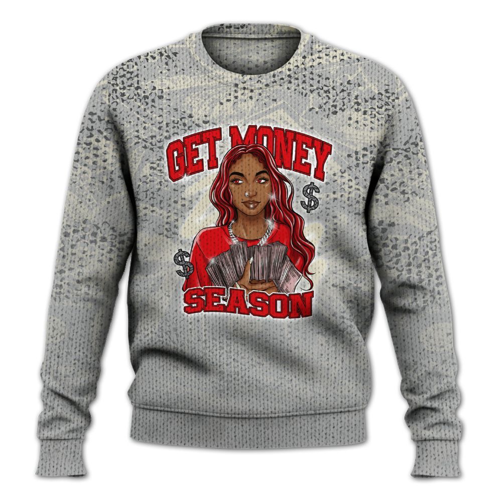 Knitted Sweater To Match Cement Grey 3s - Get Moneys Season Banknote