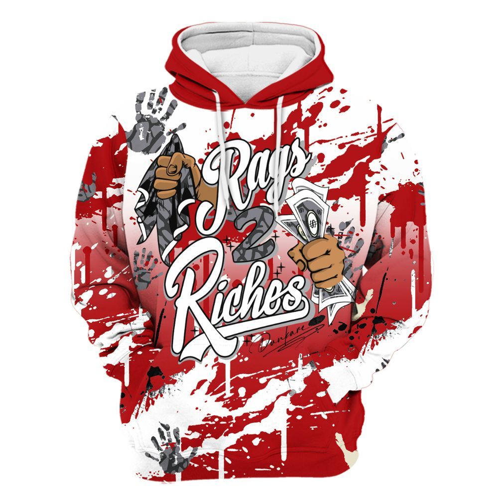 Hoodie To Match Cement Grey 3s - Rag 2 Riches All Over Print