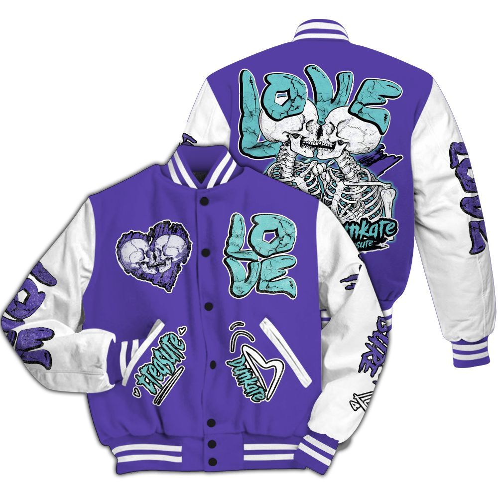 Varsity Jacket To Match Low Hornets 1s - Skull Bear All Over Print
