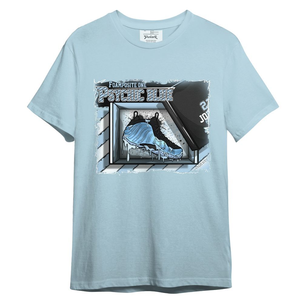 Shirt To Match Foamposite One Psychic Blue - Sneaker Box Drip Graphic