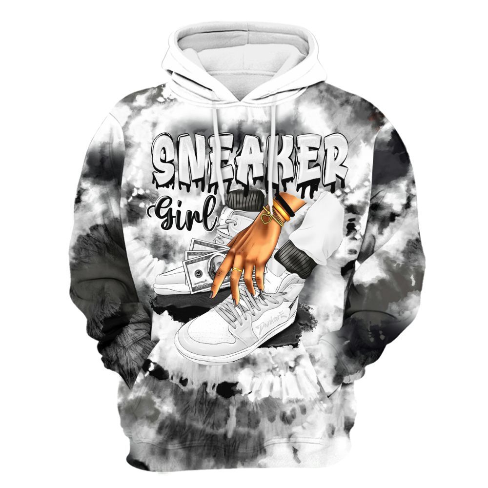 Hoodie To Match Kobe 9 Elite Protro Halo - SNEAKER Girl Money Drip Tie Dye All Over Print