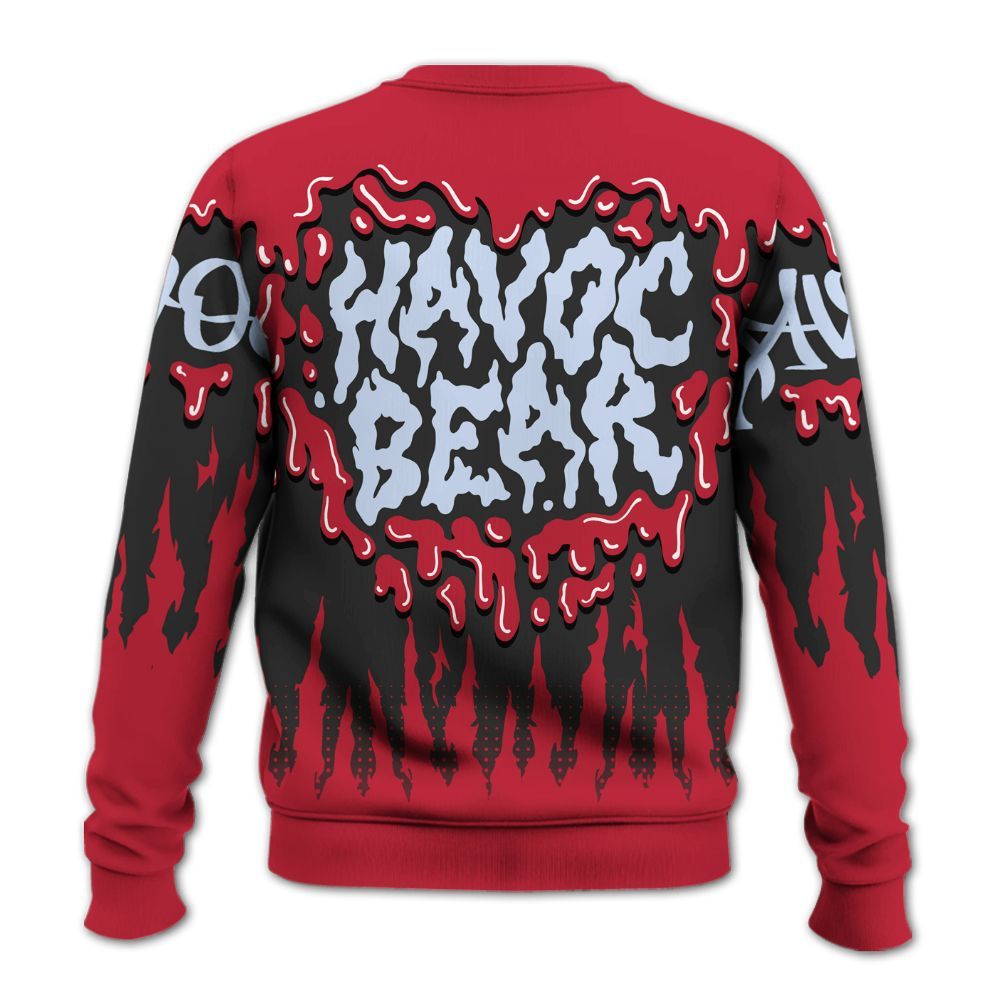 Sweatshirt To Match Toro Bravo 6s - Havok Bear Dripping All Over Print