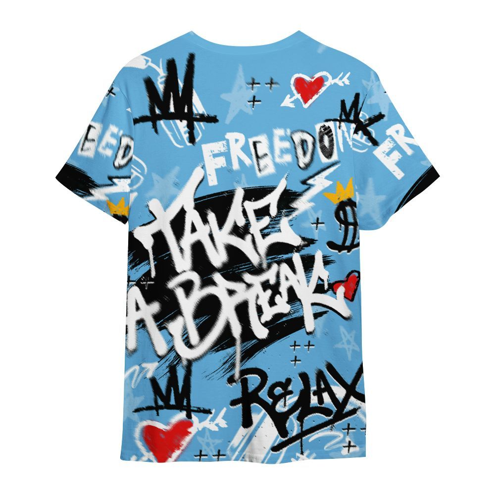 Shirt To Match Melo 12s - Take Break Freedom Graffiti Streetwear All Over Print