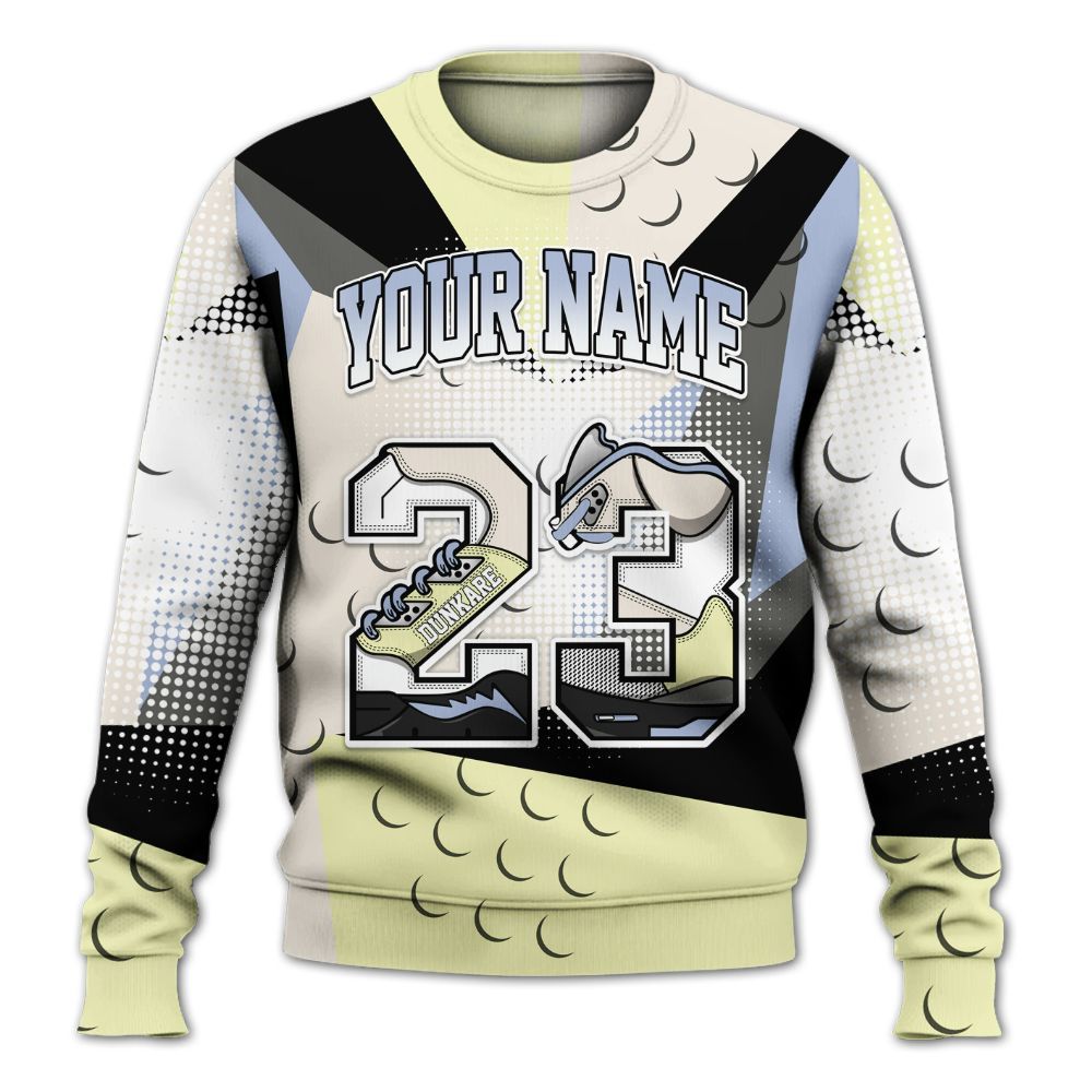 Sweatshirt To Match Luminous Green 5s - Custom Name 23 5s All Over Print