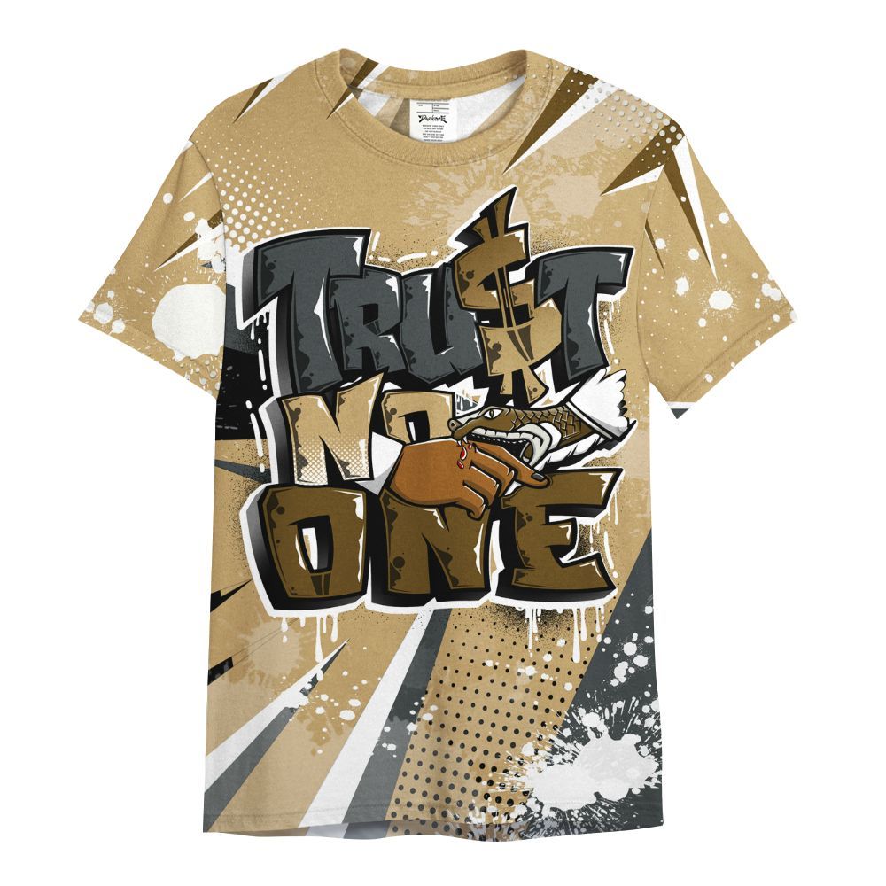 Shirt To Match Black LD 1000 - Poly Trust No One Dripping All Over Print