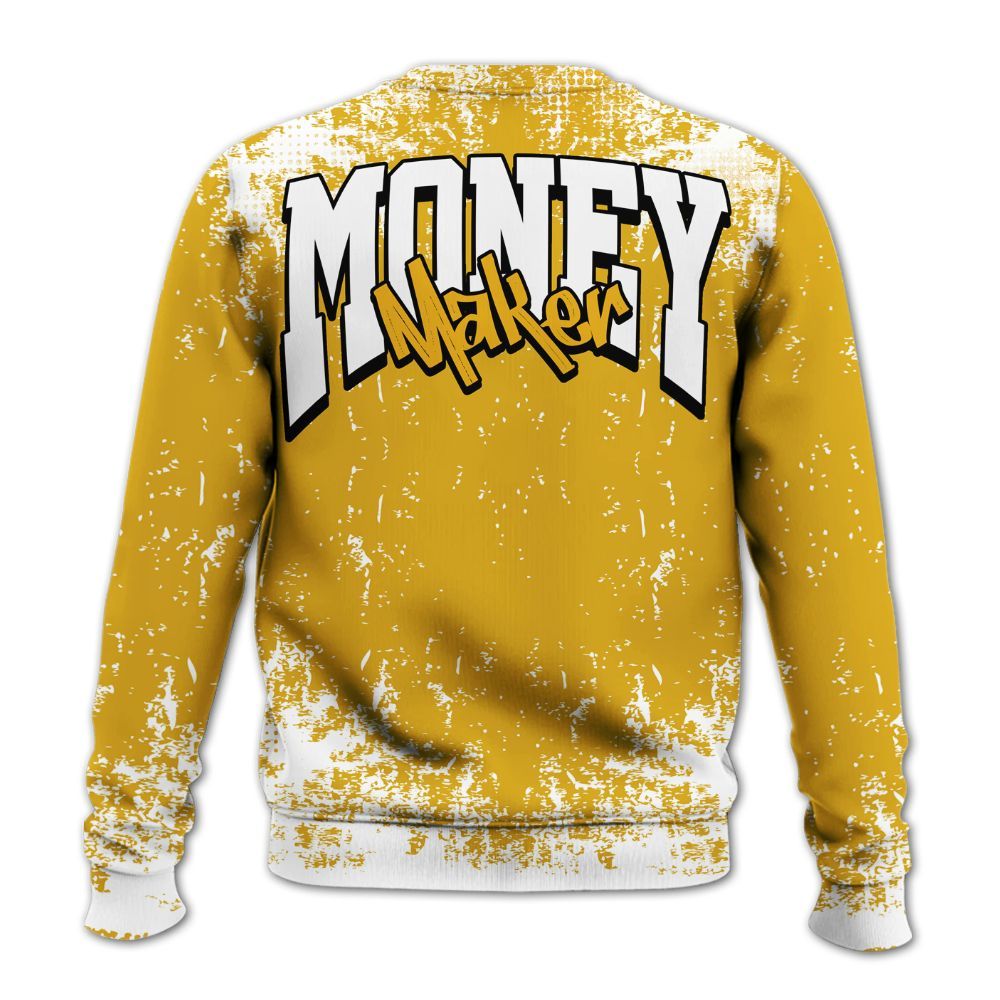 Sweatshirt To Match Vivid Sulfur 4s - Move In Silence Money Street Retro All Over Print