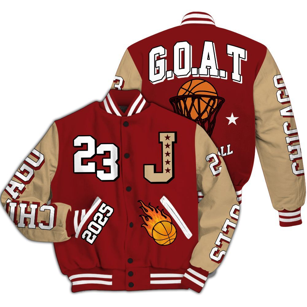 Varsity Jacket To Match Bin 23 3s - Chicago 23 Basketball All Over Print
