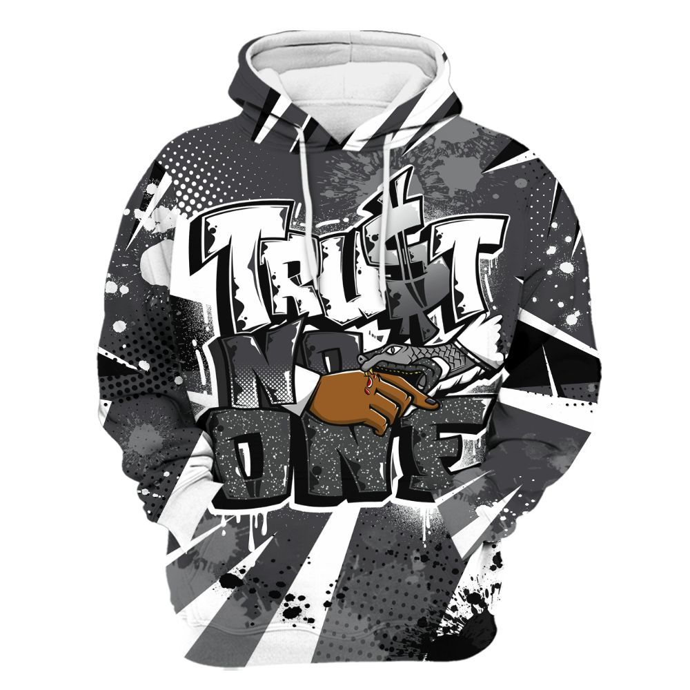 Hoodie To Match Fear 4s - Poly Trust No One Dripping All Over Print