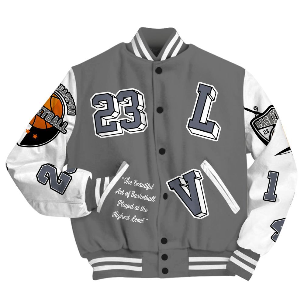 Varsity Jacket To Match Cool Grey 6s - The GOAT Got Em Streetwear All Over Print