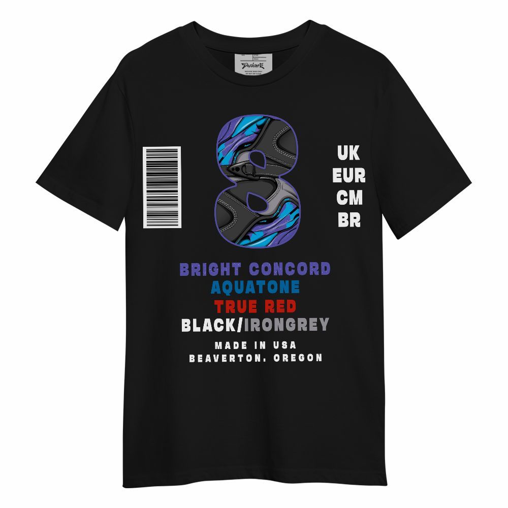 Shirt To Match Retro Aqua 8s - Sneaker Label Number 8 Graphic