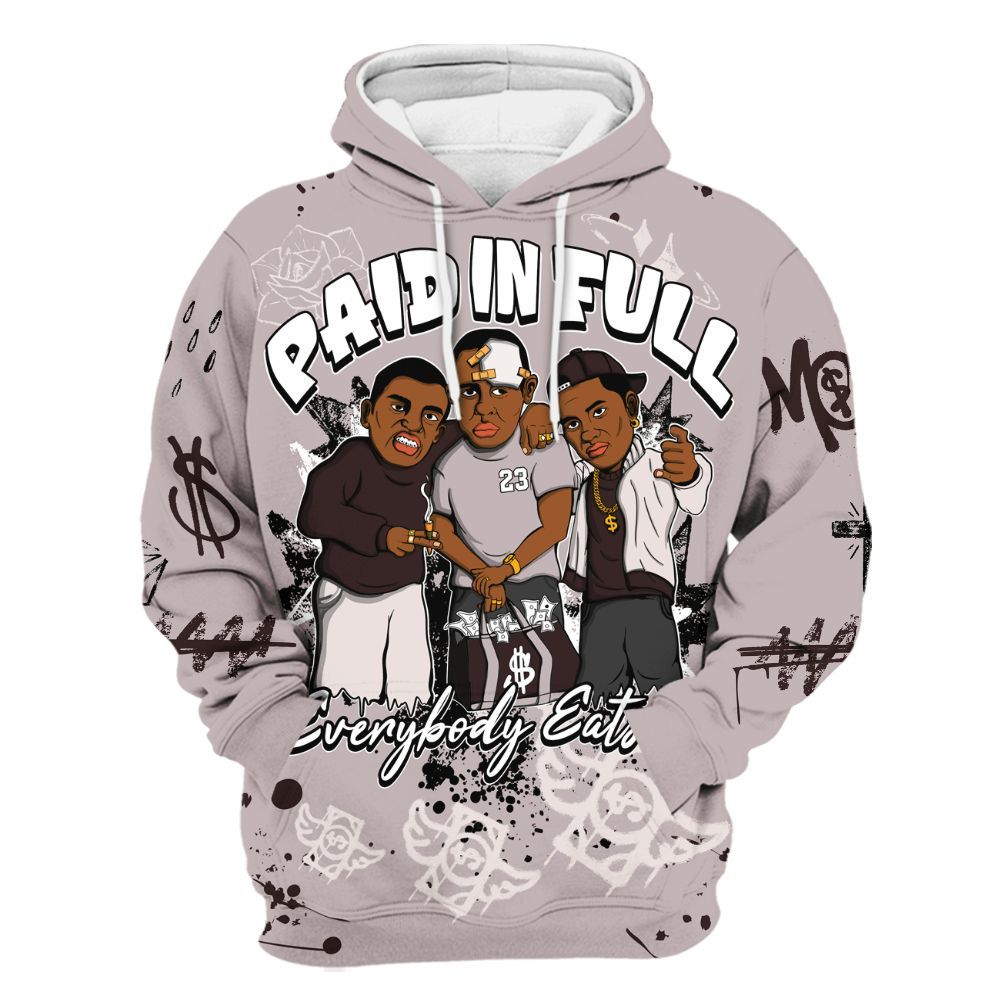 Hoodie To Match AMM Air Smokey Mauve 6s - Everybody Paid In Full Crayon All Over Print