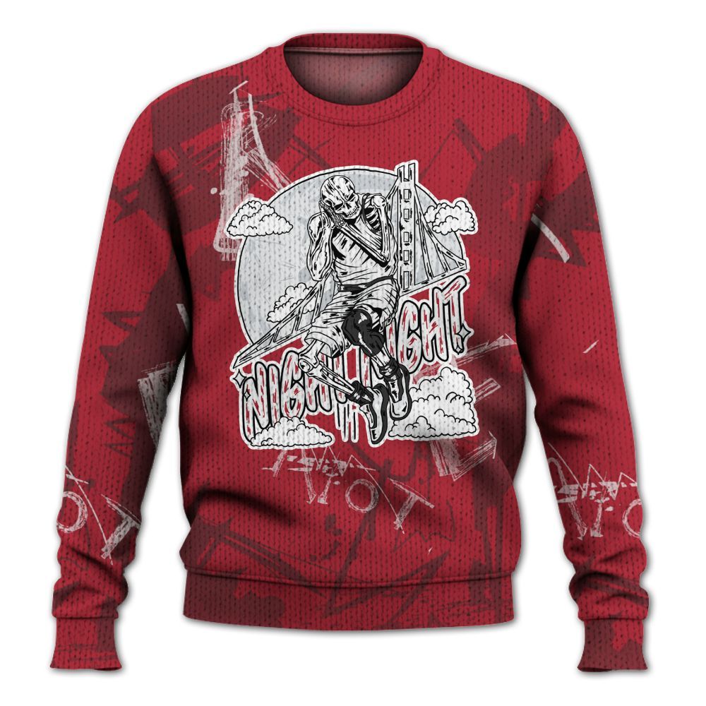 Knitted Sweater To Match Black Toe 14s - Seeya Skeleton Messyz