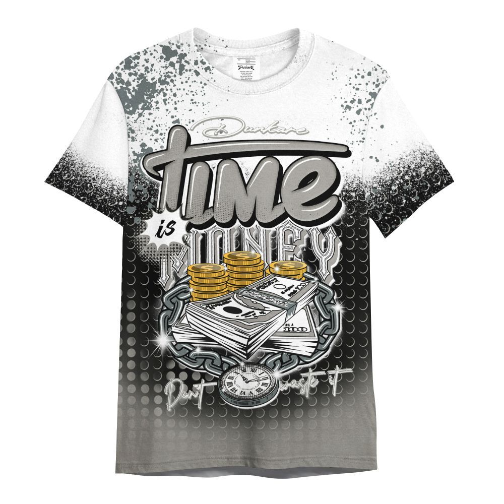 Shirt To Match Cool Grey 9s - Halftone Time Is Money All Over Print