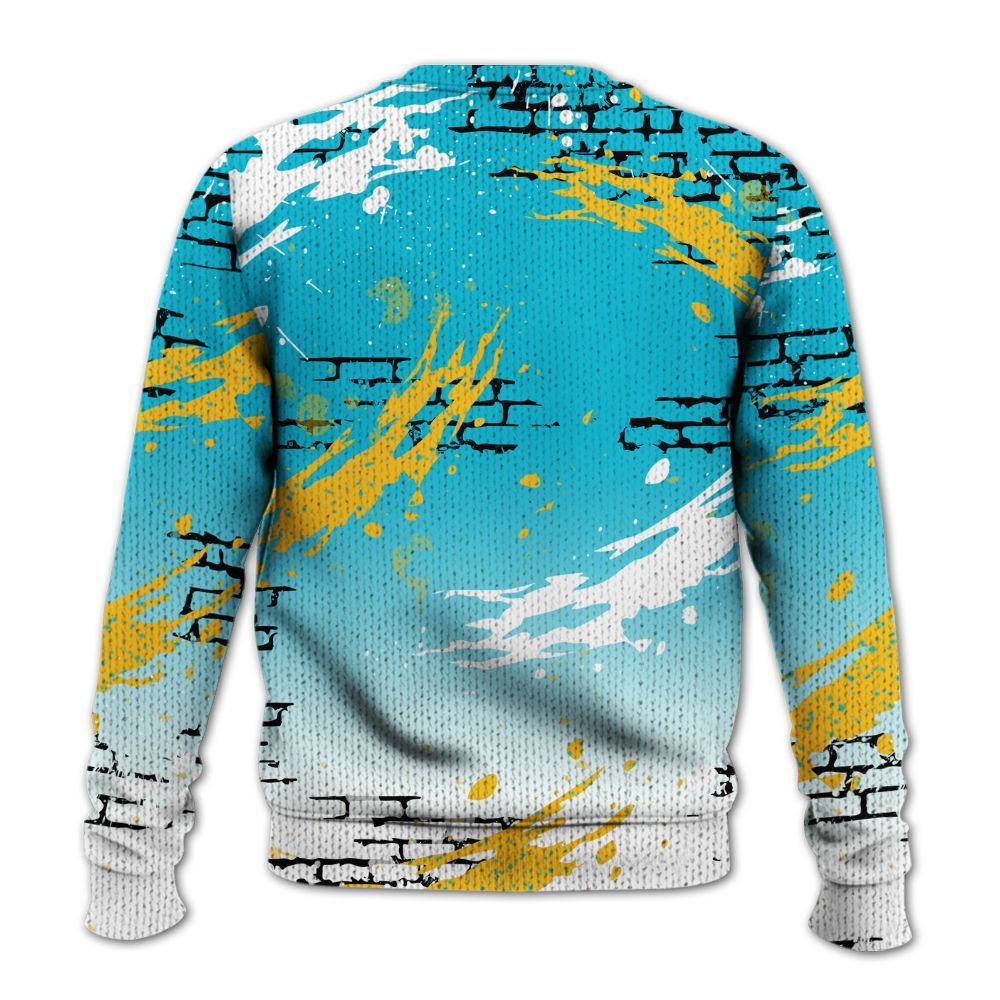 Knitted Sweater To Match Retro Aqua 5s - Values Of Loyalty Drip