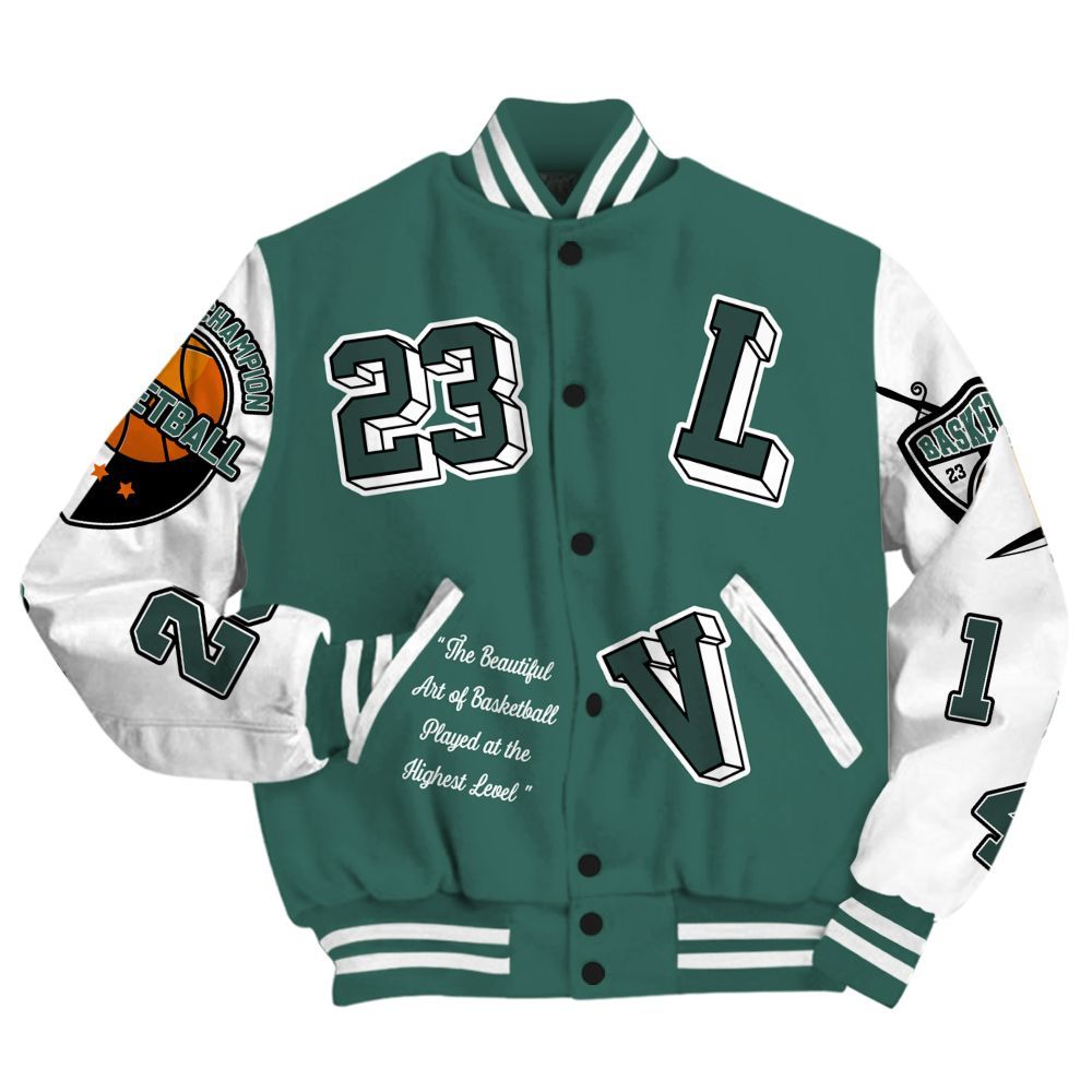 Varsity Jacket To Match Low OG Oxidized Green 1s - The GOAT Got Em Streetwear All Over Print