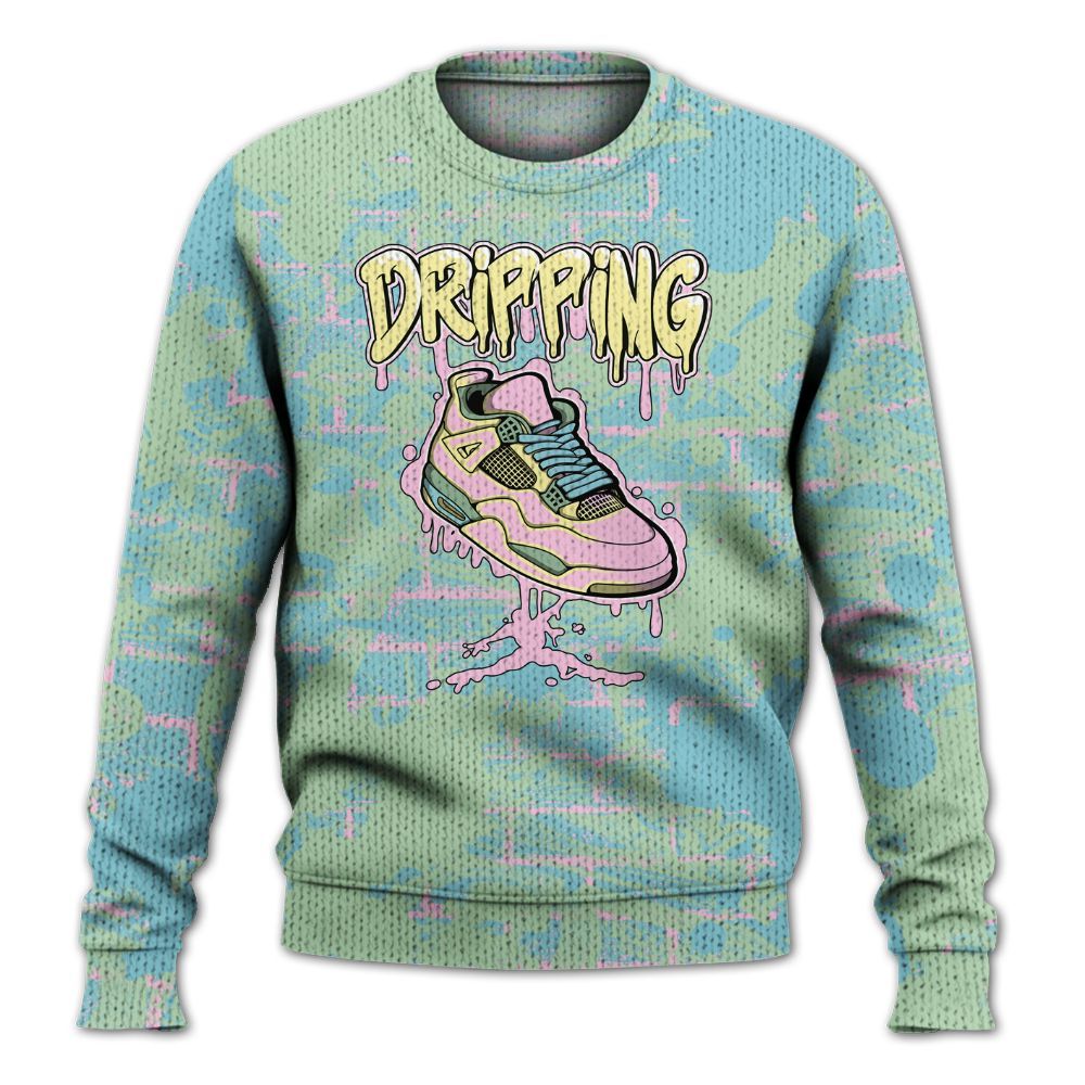 Knitted Sweater To Match SB Dunk Low Visty - Dripping Shoe 4S Graphic Street Art