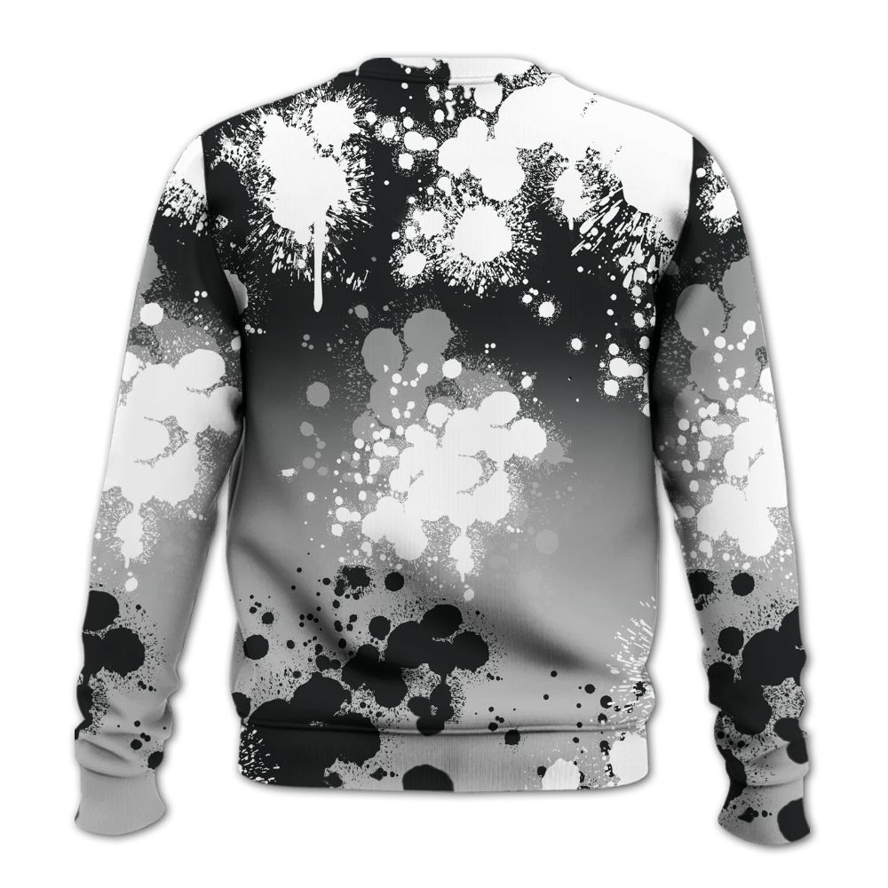 Sweatshirt To Match Low 85 Metallic Black 1s - God Blessed Ink Drip All Over Print