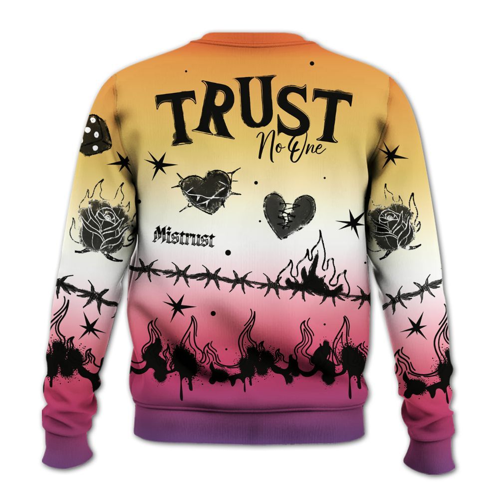 Sweatshirt To Match Air Griffey Max Los Angeles 1s - Trust No One Snake-Bite Doodle Crayon All Over Print