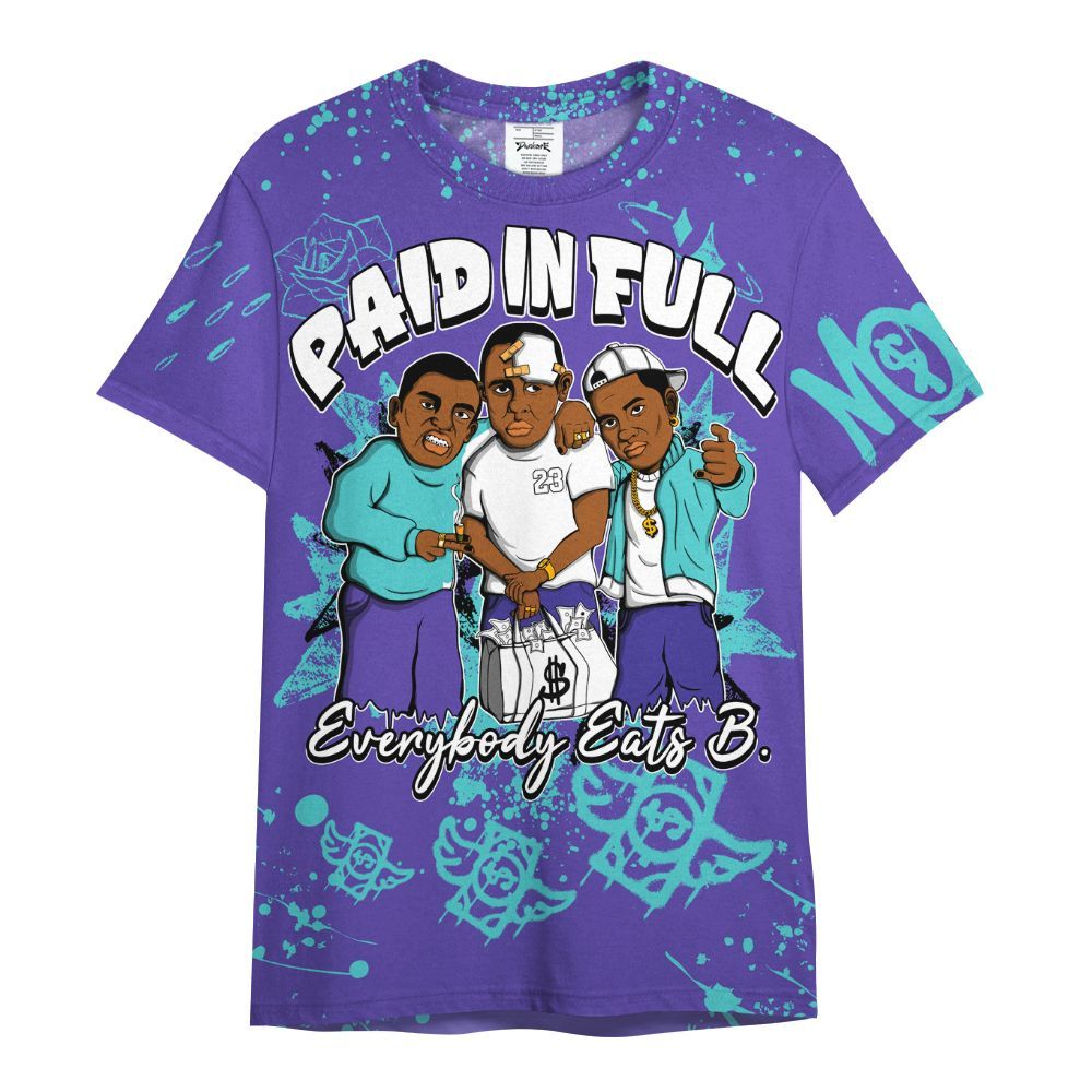 Shirt To Match Low Hornets 1s - Everybody Paid In Full Crayon All Over Print