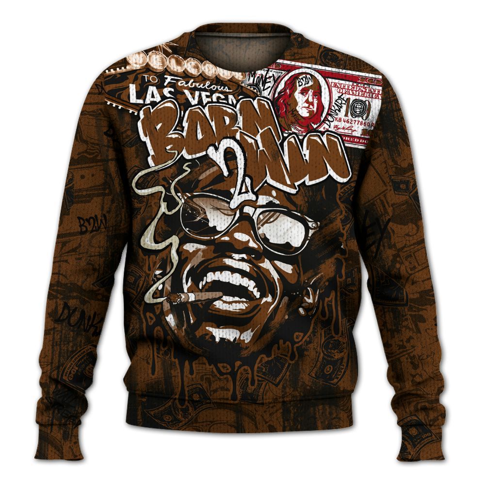 Knitted Sweater To Match Archaeo Brown 5s - Born To Win Money