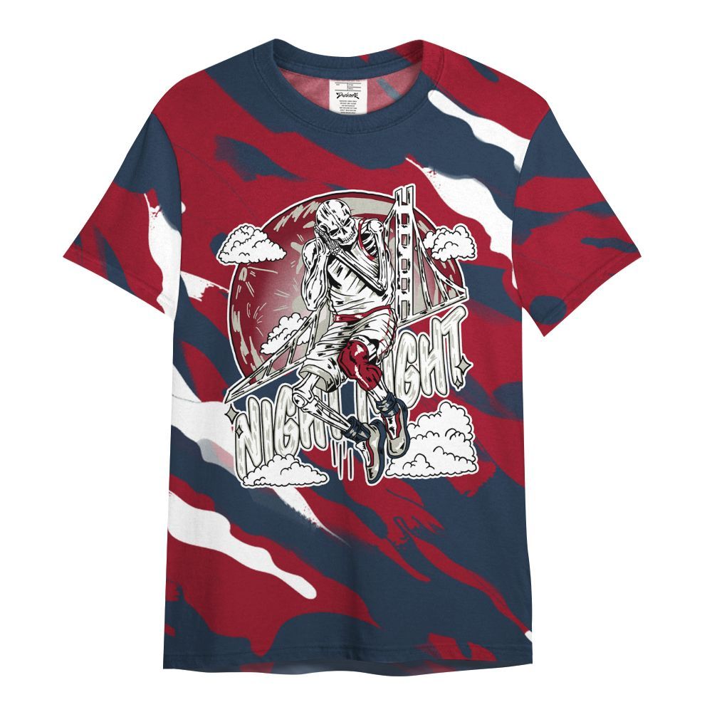 Shirt To Match Navy Blue 2024 6s - Seeya Skeleton Colored All Over Print