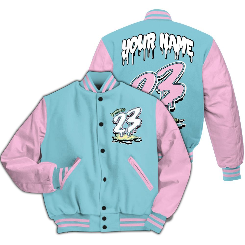 Varsity Jacket To Match SB Dunk Low Visty - Custom Name 23 Drip All Over Print