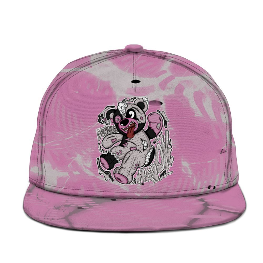 Snapback To Match Neutral Grey Black White Orchid 4s - Havok Bear Graphic
