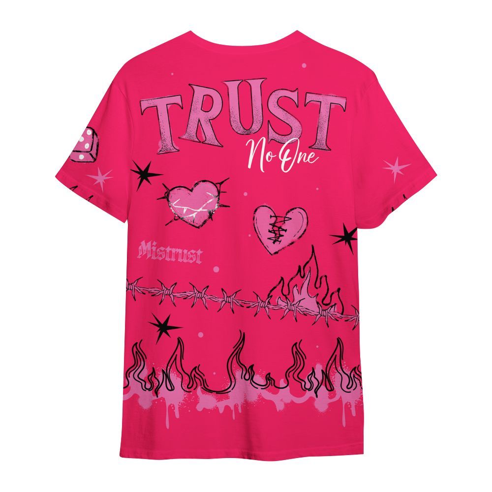 Shirt To Match Air VaporMax Plus Triple Pink - Trust No One Snake-Bite Doodle Crayon All Over Print