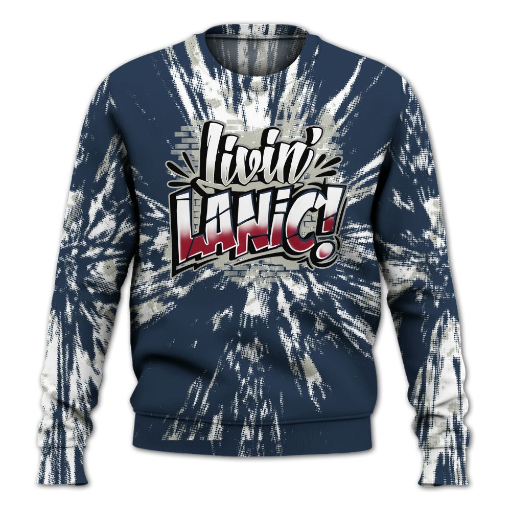 Sweatshirt To Match Navy Blue 2024 6s - Living Large Graphic Luxury All Over Print