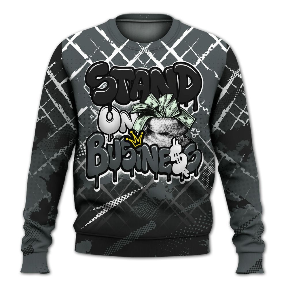 Sweatshirt To Match Black RM Nigel Sylvester 4s - Halftone Stand Business Dripping All Over Print