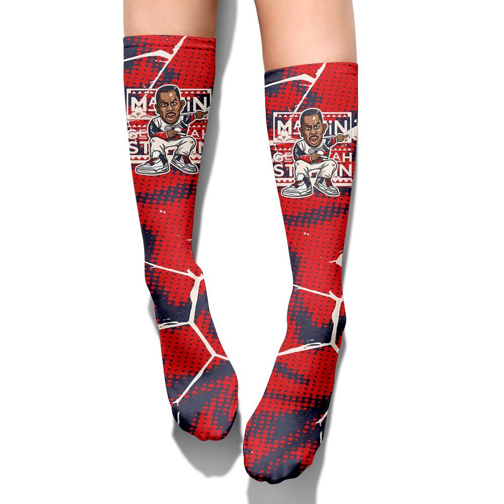 Sock To Match Low OG Howard University 1s - Get Tag Sneakers Steppin' Graphic
