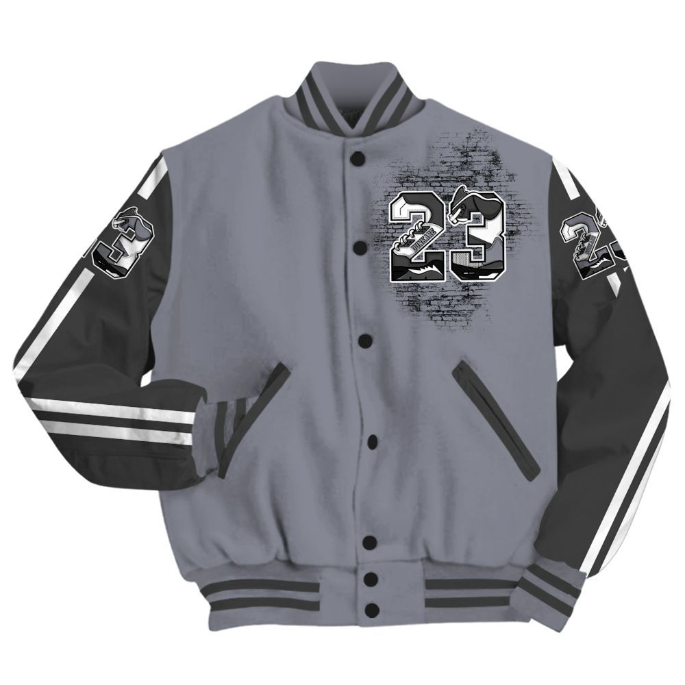 Varsity Jacket To Match Retro Black Flint 13s - Custom Name Number 23 5s All Over Print