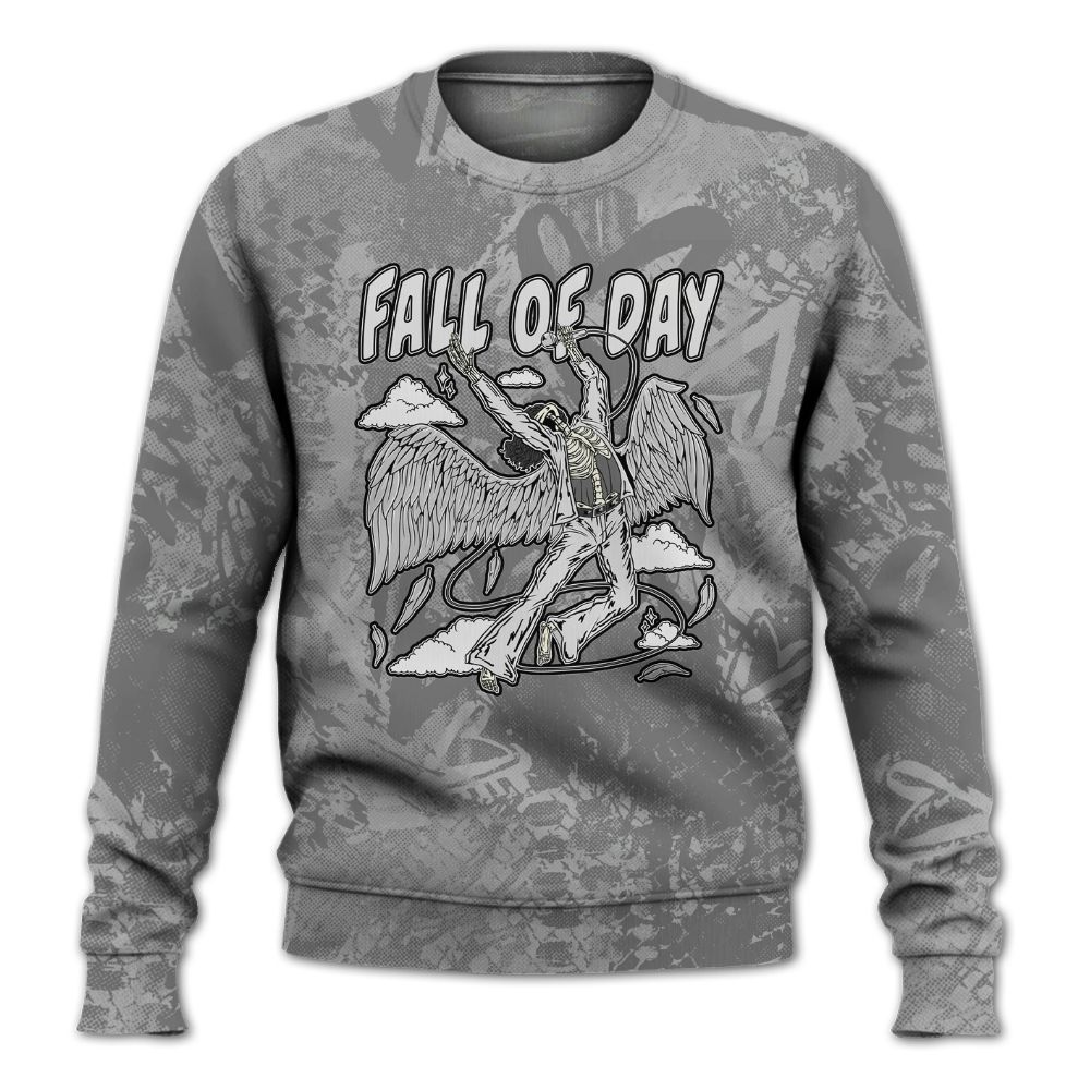 Sweatshirt To Match Black Wolf Grey 12s - Fall Of Days Skeleton Heart All Over Print
