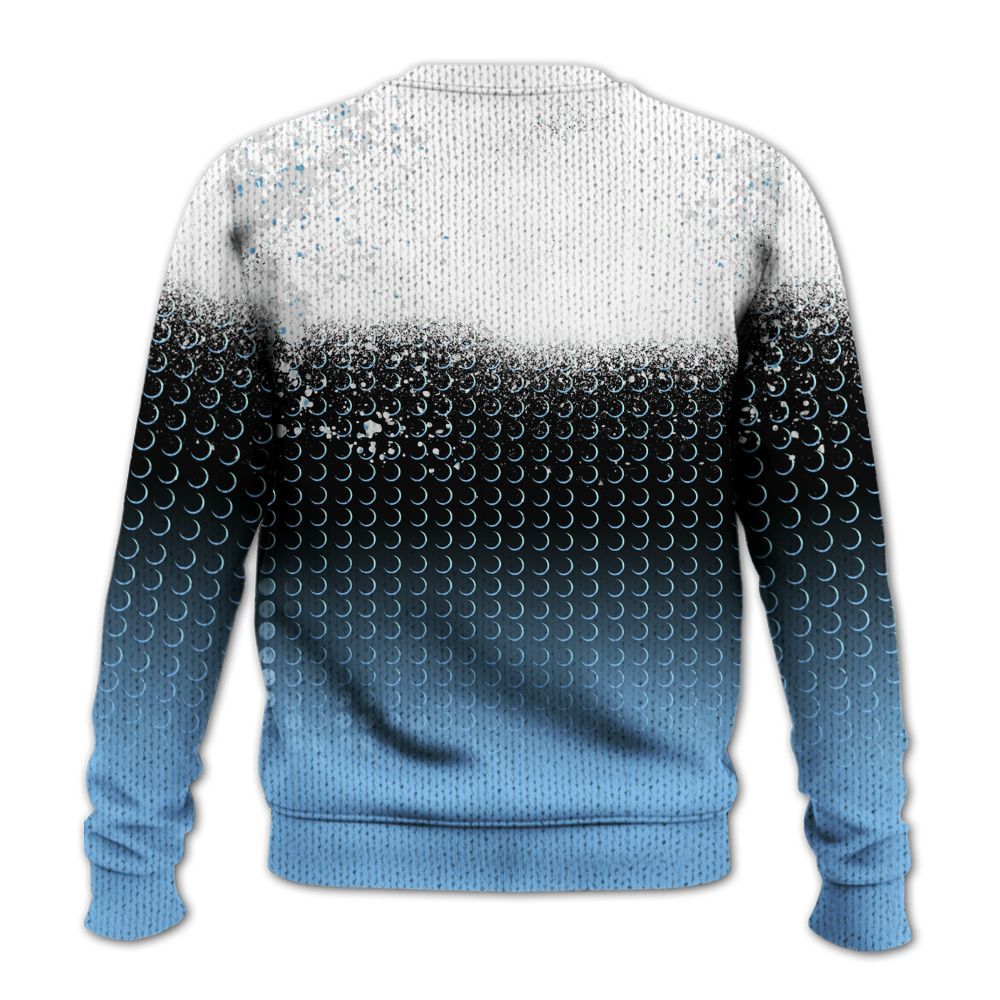 Knitted Sweater To Match University Blue 5s - Halftone Time Is Money