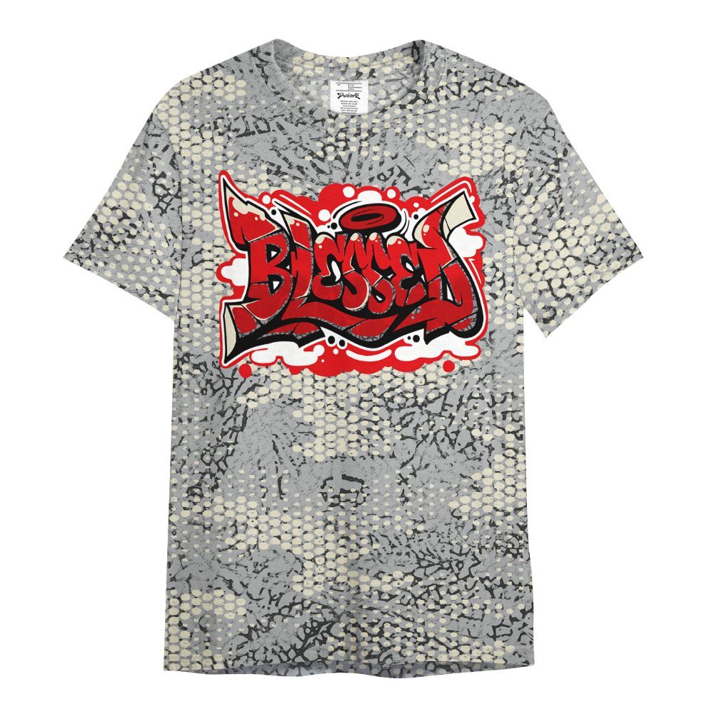 Shirt To Match Cement Grey 3s - Blessing Graphic Banknotes All Over Print