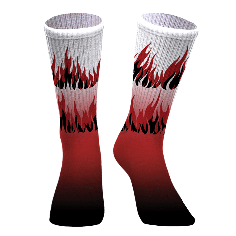 Sock To Match Red Taxi 12s - Fire Graphics Graphic Unisex