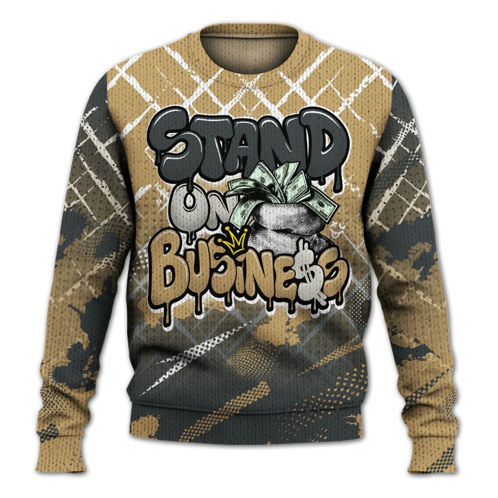 Knitted Sweater To Match Black LD 1000 - Halftone Stand Business Dripping